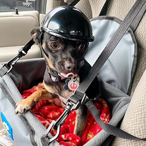 Enjoying Hundehelm Klein, Motorradhelm für Hunde Extra Klein, Hart Hundehüte Katzenmütze, Reiten im Freien, Verstellbar Haustierhut, Schwarz S