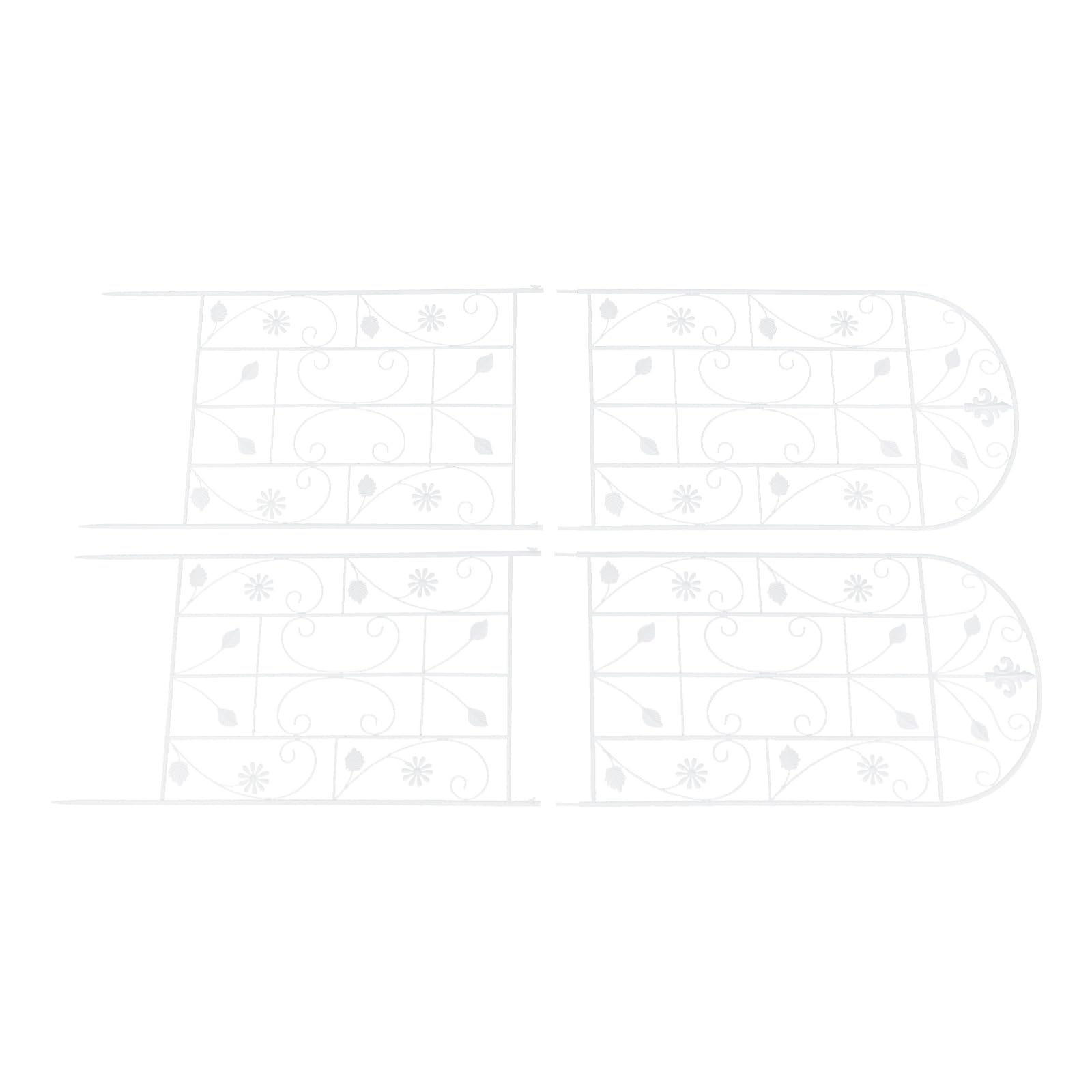 Lot de 2 treillis pour plantes grimpantes - En fer - Pour plantes grimpantes - Décoration extérieure - 180 x 50 cm