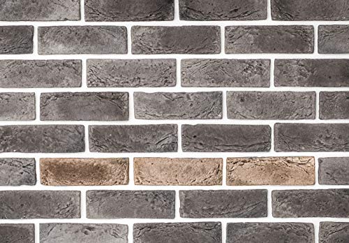 Image of DWELLSINDIA Brown Grey Bricks Self Adhesive Wallpaper, Waterproof, Scratch Resistant, Laminated (41cm x 244cm, Multicolour)