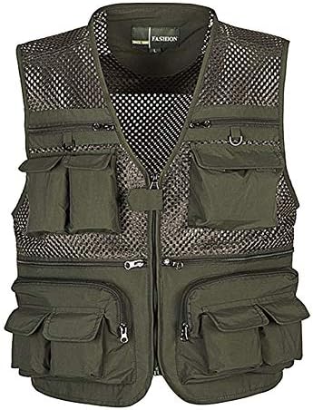 Gilet De Chasse Remington Homme XL - Beige Kaki, Multi-poches, Fermeture éclair