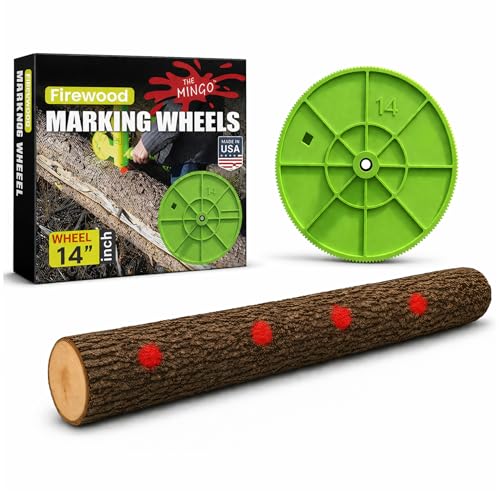 THE MINGO Marker Firewood Marking Wheel -Chainsaw Firewood Measuring Tool Marking - Measuring Marker - Mingo Marker Firewood Cutting Tools - Firewood Logging Tools (14