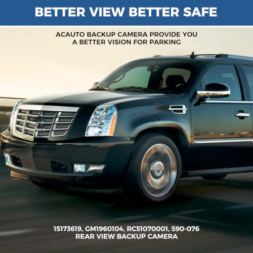Image of Rear View Backup Reverse Camera Fit for Chevy Suburban 1500 2500 Tahoe GMC Yukon XL Cadillac Escalade 2007-2013, Replace 15173619, GM1960104, RC51070001, 590-076