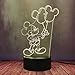 Produktbild Netter Cartoon Mickey Mouse Ballon 3D Nachtlicht 16 Farben LED Schreibtisch Lampentisch Kind Kreative Mädchen Jungen Schlaf Dekor Schlafzimmer Lava Birne Beste Weihnachtsgeschenk Spielzeug