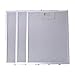 Filtro de Grasa para Campana Extractora de Cocina por Poweka (Plata, 320 x 260 mm, 3 Piezas)