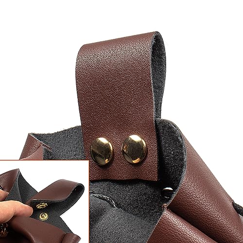 Image of Leather Belt Pouch Medieval Vintage Renaissance Viking LARP Cosplay Costumes Drawstring Coin Purse Phone Holder Waist Bag (Brown)