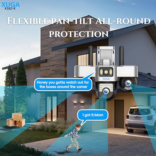 Image of XUGA - Cybernautt K18Z (6+6+6) MP 3 Lens PTZ 4G Sim Wireless Outdoor CCTV Camera with All 3 Lens Mobile Operated | 360 | Night Vision | Motion Detection | Gym | Farm | Use Air-tel 4G Sim