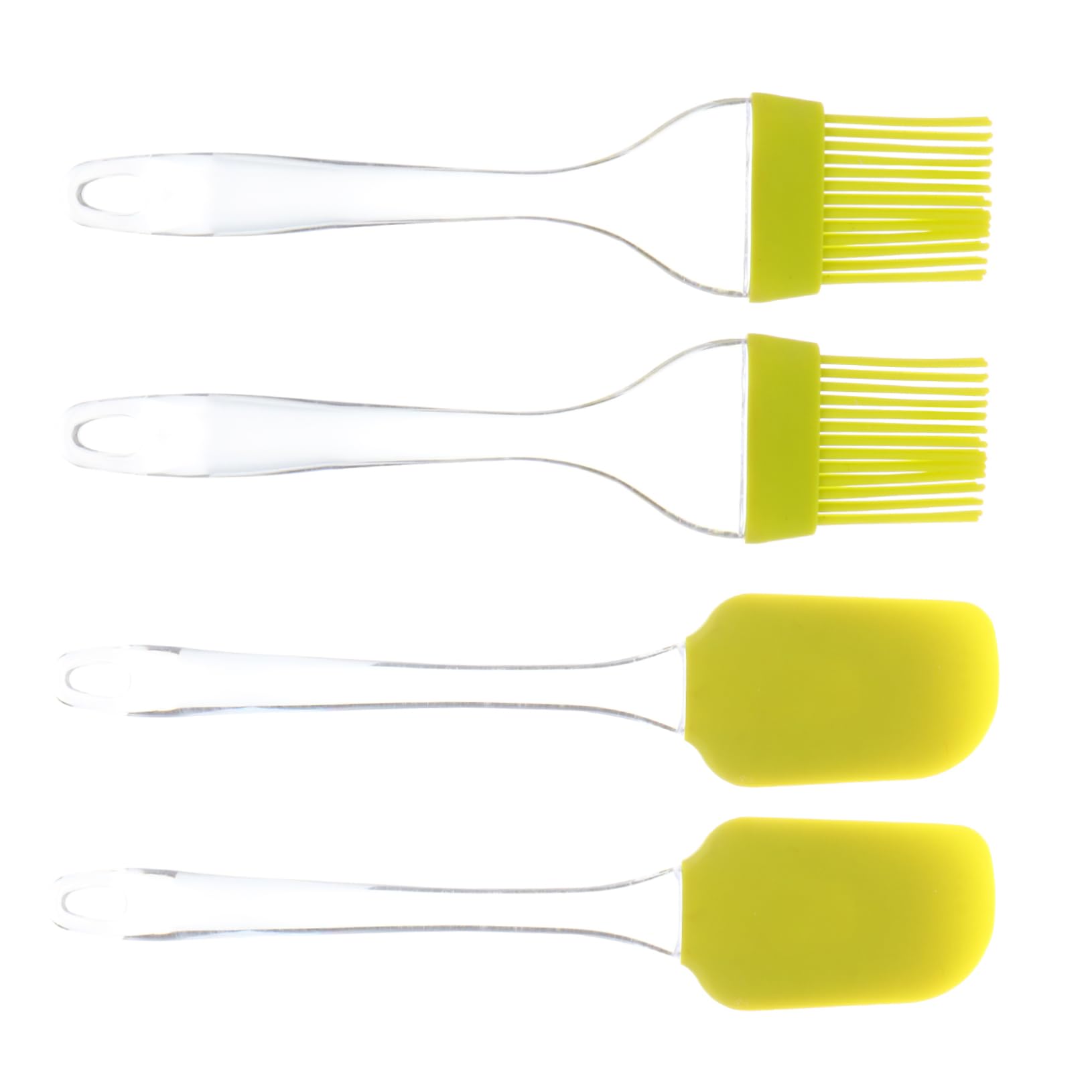 MUCKLILY 4Pcs Silicone Bbq Brush Set Non Melting Kitchen Spatula Basting Brush for Grilling Baking and Barbecuing for Oil Egg Liquid and Soy Sauce Application