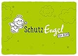 Glückwunschkarte Schutzengel - Engel Illustration mit Sternchen-Wolken, Hoffnung & Liebe, Postkarten-Sprüche