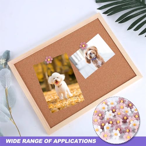 Flower Push Pins for Cork Board 30 Pcs Decorative Thumb Tacks Pushpin Cute Cork Board Floret Thumbtacks Push Pin for Notice Bulletin Boards image 6