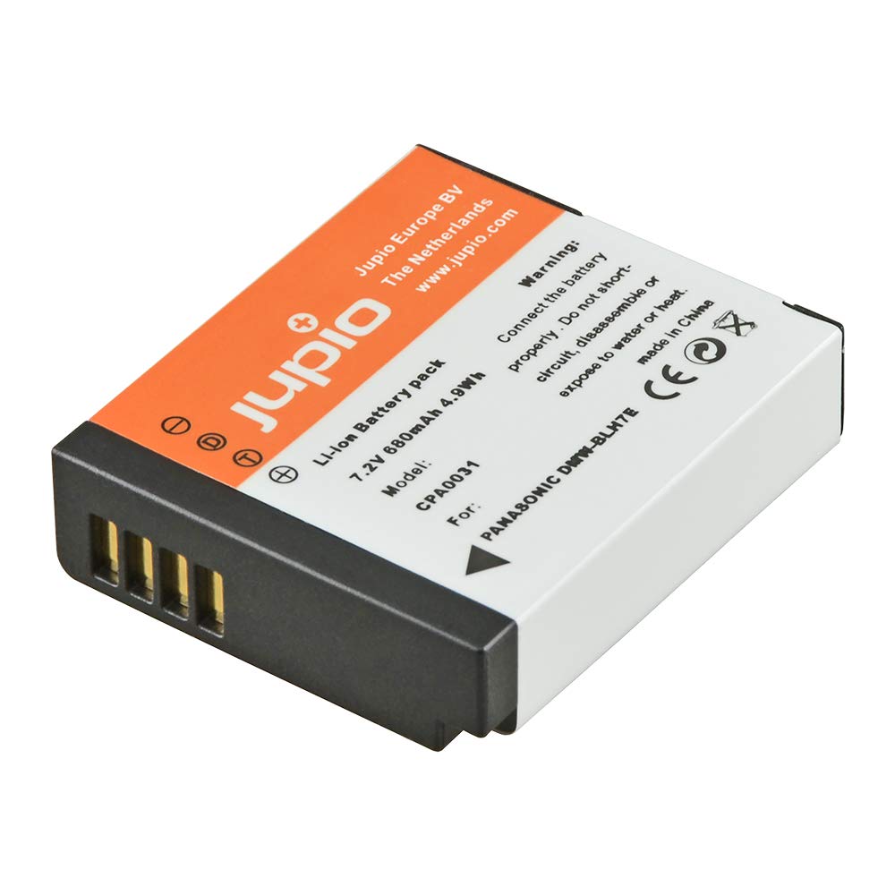 Jupio DMW-BLH7E 680 mAh High Performance Battery for Panasonic DMC-GM1, DMC-GM5, DMC-LX10, DMC-LX15