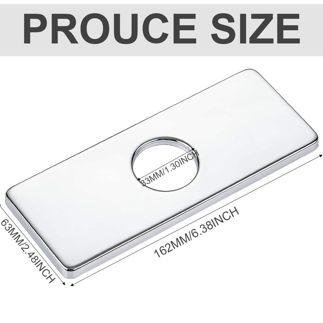 Piastra per Rubinetto, Base in Acciaio Inox per Lavandino da Cucina e Bagno, 1 Pack