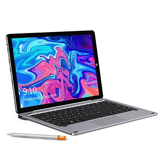 CHUWI Hi10 X Tablet with Keyboard and Stylus Pen, 10.1" 2 in 1 Tablet PC, Intel N4120 Quad-core, 8GB LPDDR4 128GB eMMC, 1920x1200 FHD IPS Multi-Touch Display, 2xType-C, BT5.1, Dual Wi-Fi, Windows 11