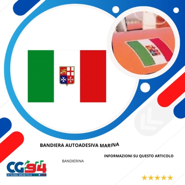 Bandiera Autoadesiva Marina Italiana 15x22 Cm - Adesivo Nautico Per Barche E Gommoni - Foto 8