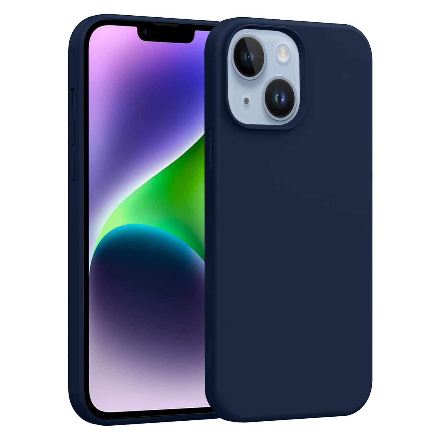 LIRAMARK Liquid Silicone Soft Back Cover Case for Apple iPhone 14 (6.1 inch) (Army Blue) (B0BDVHCLW3) Amazon Price History, Amazon Price Tracker