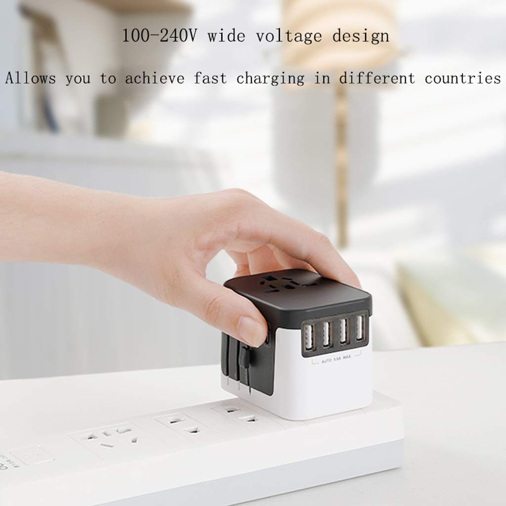 Gniazdo międzynarodowe przetwornice International Plug Converter, Universal Usb. Converter Socket, International Plug Converter Blisko, adapter wtyczki zasilania (Color : D)