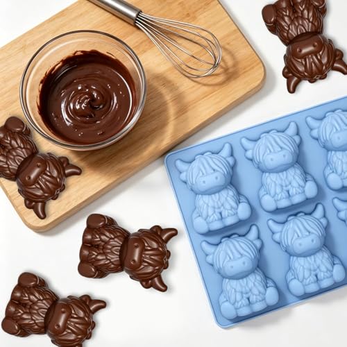 Molde para cubitos de hielo en forma de vaca Highland miniatura 4