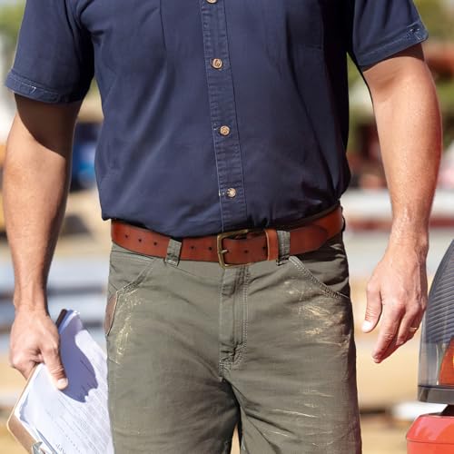 Men's Leather Belt Full Grain Leather Belts for Men Handmade Real Solid Top-Grain Leather Heavy-Duty Work Belt Gifts3