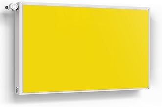 DEQORI Lámina magnética para calefacción, 100 x 60 cm, color amarillo liso, estera magnética decorativa para radiadores, lámina decorativa autoadhesiva, magnética e impermeable