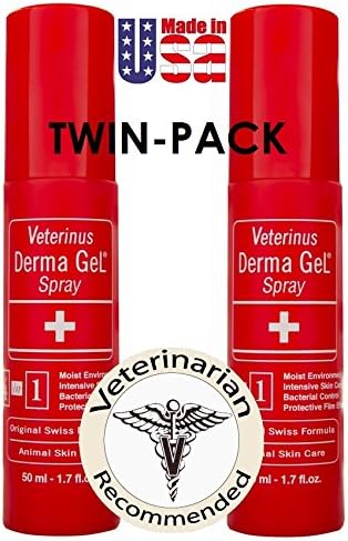 Veterinus Derma GeL® - Natural Spray 50mL - 1.7 fl.oz. (Twin-Pack of 2 x 50mL) - CAT Safe Non Toxic Contains: Freeze Dried Lavender…