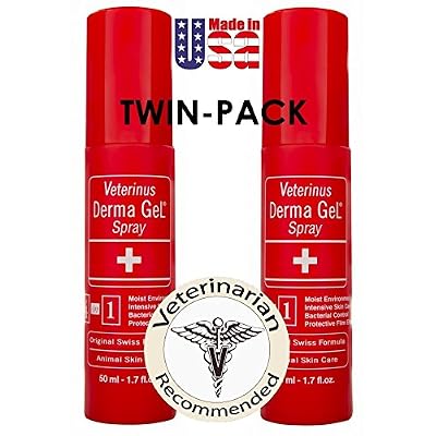 Veterinus Derma GeL&reg; - Natural Spray 50mL - 1.7 fl.oz. Twin-Pack of 2 x 50mL - CAT Safe Non Toxic Contains: Freeze Dried Lavender extr. no Essential Oil
