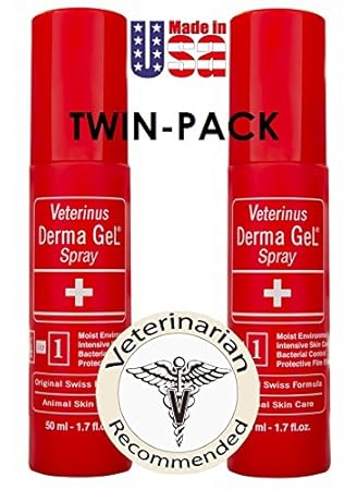 Derma GeL USA Veterinus Derma Gel - Natural Spray 50Ml 1.7 Fl.Oz. - Twin-Pack Of 2 X 50Ml