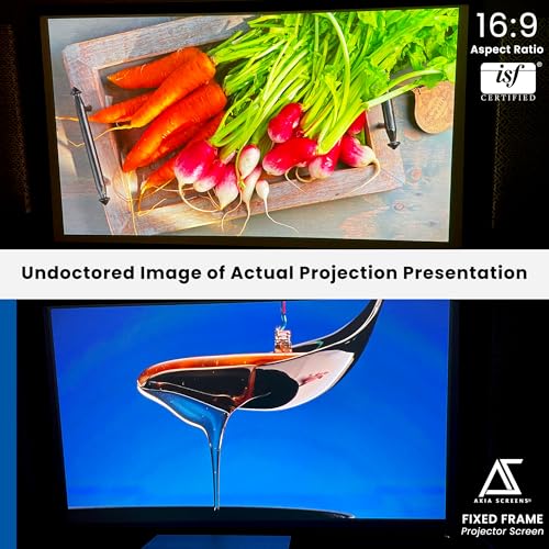 Image of Akia Screens Fixed Frame Projector Screen 138-Inch, 16:9, Wall Mount, CINEWHITE UHD-B, 4K /8K Ready, Indoor Home Theater, AK-FF138WH2