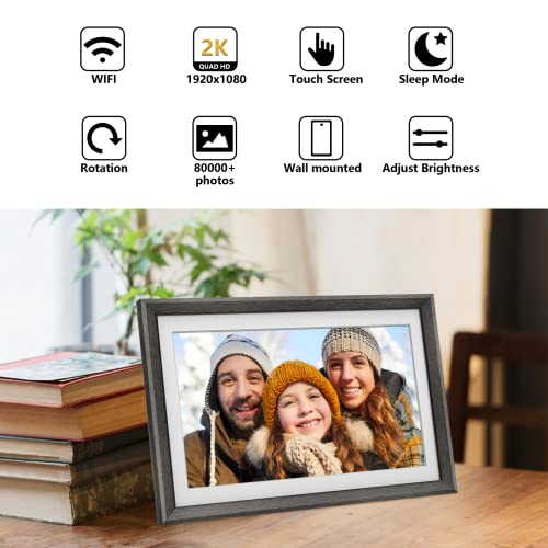 15.6 Inch 32Gb Storage Wifi Digital Photo Frame 1920*1080 Ips Fhd Smart Digital Picture Frame, Wall Mountable, Auto-Rotate, Ios And Android，Simple Setup To Share Photos Or Video, Gifts For Loved One #TOP2