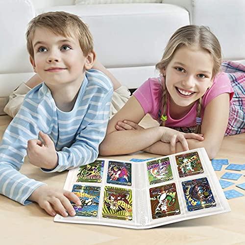 Fichário de cartões, suporte de cartão compatível com cartões Pokémon, porta-cartões álbum, pasta de