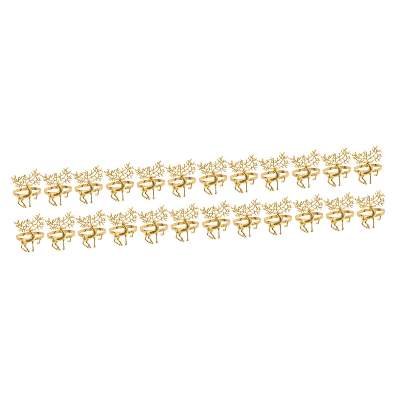 Alipis 24 Pz Portatovaglioli tavolo da pranzo anelli di tavolo delle renne Portatovaglioli natalizi anello decorazioni per tovaglioli di portatovaglioli unici lega Golden