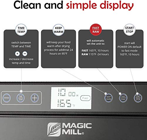 Magic Mill 9 TRAYS SS 2 Food Dehydrator Machine (10 Stainless Steel Trays) Digital Adjustable Timer thumb #3