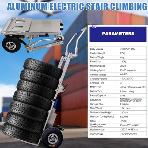 Carrello elettrico di arrampicata della scala con la maniglia pieghevole e la lunga durata della batteria per il trasporto del carico pesante