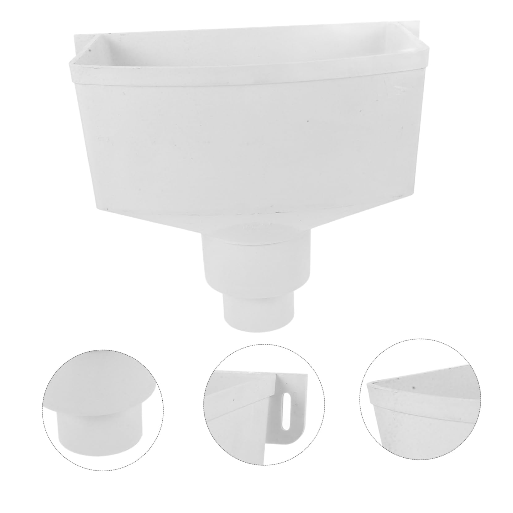 Mikikit Pvc Dachrinnenadapter aus Robustem Pvc 75mm Regenwasserablaufanschluss mit Fallrohrverbinder nicht Verformbar Einfacher Einbau für Dachentwässerung