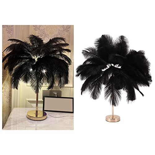 Ostrich, USB C Warm White Light Beside Table Lamp, with Plug in Wire, for Bedroom Nightstand Lamp Desk Night Light (Black) - Image 2