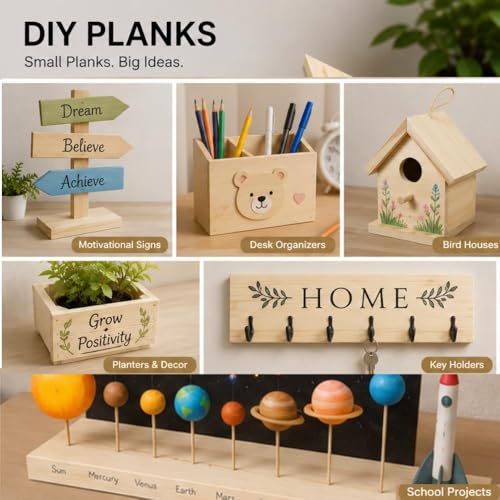 Image of Wooden Planks for Funiture and DIY Projects | Pinewood Planks for Crafting and Arts pack of Two