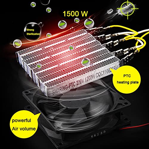 1500W/ 2000W draagbare wasdroger Stille droger Sterilisatiedroger Timing 240 min voor Travel Home Hotel (Size : 1500W) - Image 8