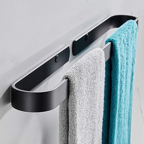 Toalleros de aluminio acabado negro mate modelo C pack de dos barras de 30 cm 6
