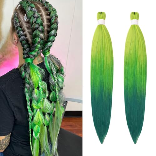 Pre Stretched Braiding Hair 26 Inch 2 Packs Ombre...