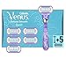 Gillette Venus Deluxe Smooth Swirl Rasierer Damen, Damenrasierer + 6 Rasierklingen mit 5-fach Klinge, Frauen Geschenk
