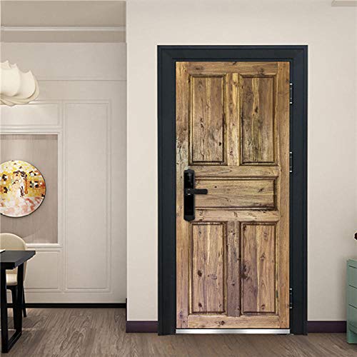 Vinilos Para Puertas 95X210Cm Retro Vinilo Puerta 3D Pegatinas Para La Renovación De La Puerta Arte Mural Etiqueta Carteles Pegatinas De Pared Diy Decoraciones