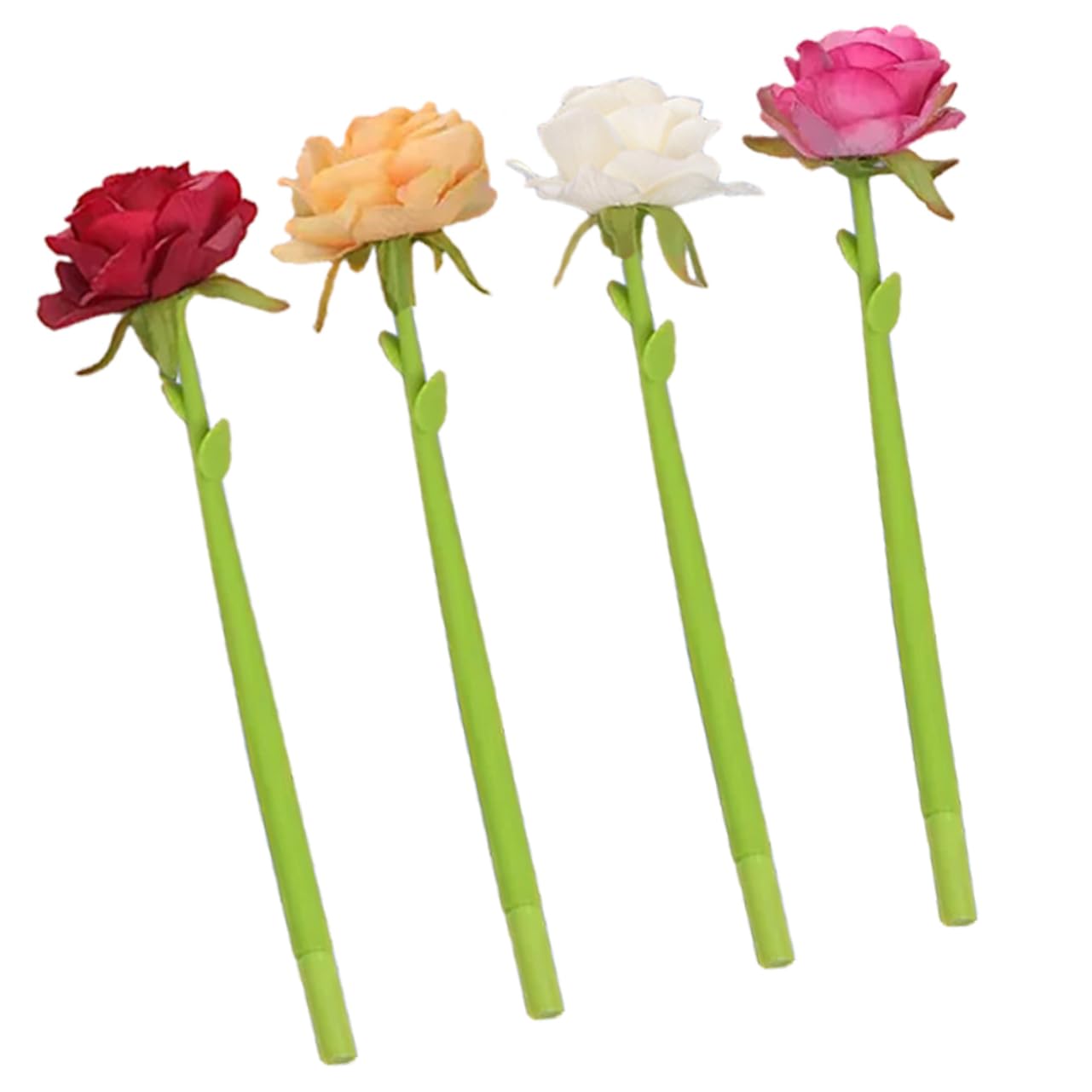 Lurrose Lot De 5 Stylos Élégants En Forme De Rose Stylos Gel À Écriture Fluide De Modelage De Rose Mode Féminine Portables 4 Pièces X 5