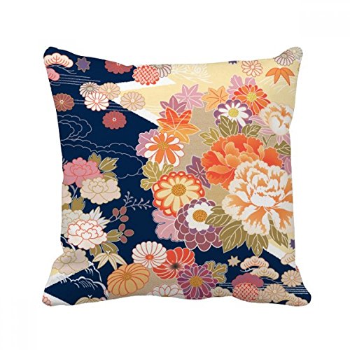 Coussin fleurs de cerisier rose 40x40cm pour canapé