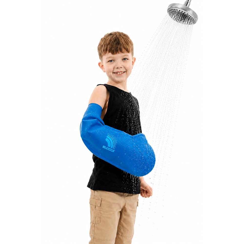 Bloccs Protector para brazo enyesado 100% impermeable - Natación, Ducha y Baño - Protector de yeso duradero para brazo infantil para ducha o natación - #CA79-M - Brazo infantil Unisex (mediano)
