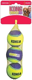 KONG - CrunchAir Balls - Dog Fetch Toy, Crunch Tennis Balls, Gentle on Teeth - for Medium Dogs (3 Pack)