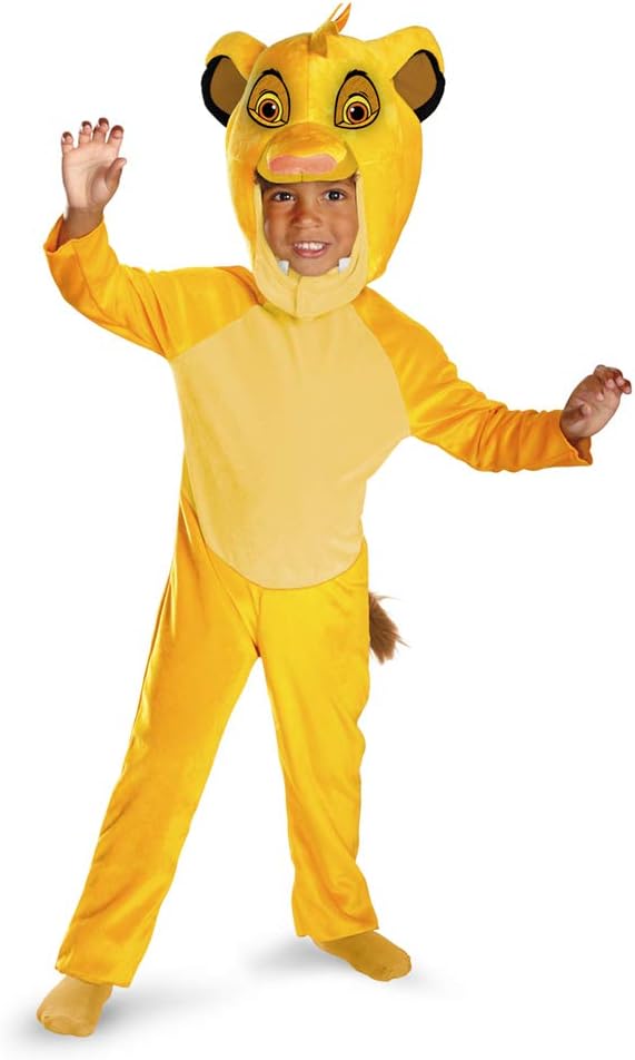 Simba Costume, Official Disney Lion King Costume Outfit for Kids, Child Size (3T-4T)