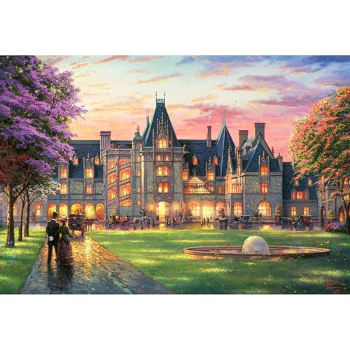 �i38×26cm�jCHengQiSM �ؐ��p�Y�� 300�s�[�X Thomas Kinkade�EElegant Evening at Biltmore �p�Y�� 300 ���i �i�F �G�� ������� �C���e���A �v���[���g