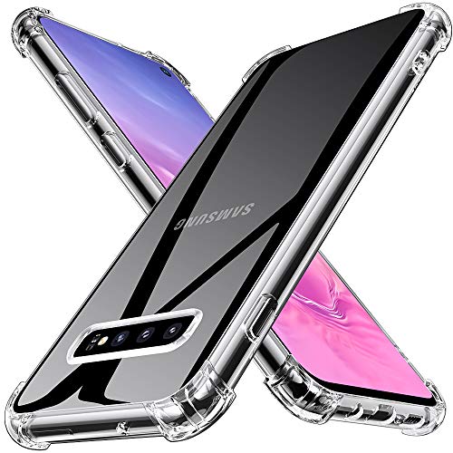 Joyguard Coque Samsung S10 Silicone, Coque Samsung Galaxy S10 Silicone [Antichoc Bumper] TPU Souple Housse Coque Galaxy S10 Silicone Anti-Rayures Protection Case Cover Samsung S10 Clear- Transparent