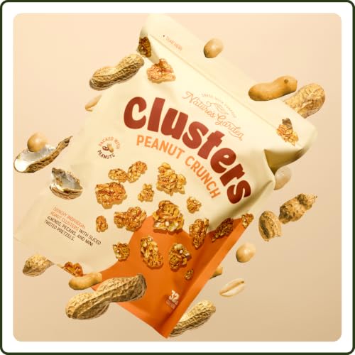 Image of Nature's Garden Clusters Peanut Crunch, 32oz Pouch - Big Chunky Nut & Pretzel Snack Bites with Almonds, Pecans - Crunchy, Nutrient-Dense, Guilt-Free Treats for Adults & Kids