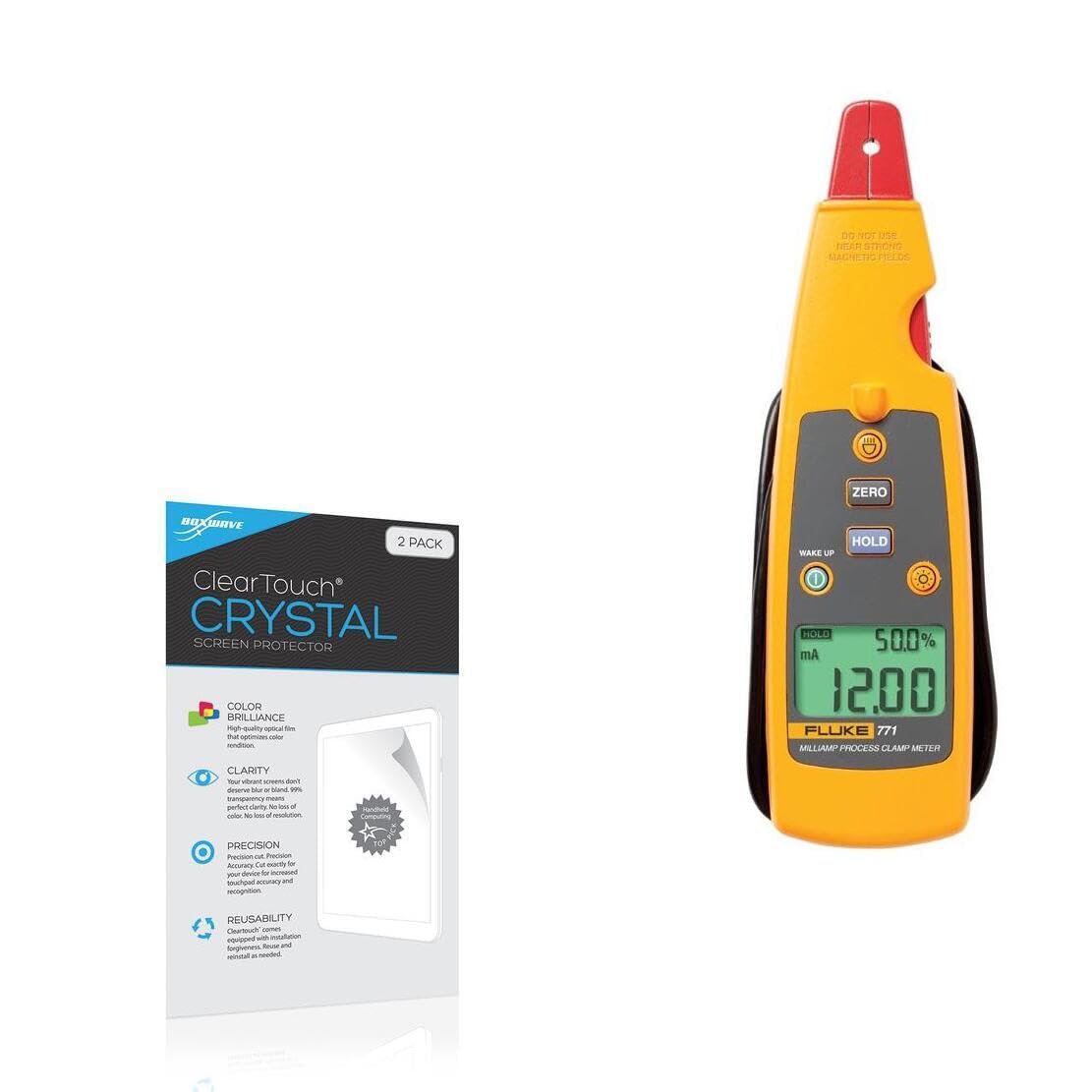 BoxWave Screen Protector Compatible with Fluke 771 - ClearTouch Crystal (2-Pack), HD Film Skin - Shields from Scratches