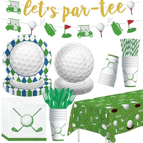 Owelleny Golf Party Decorations, Golf Birthday Party Supplies, Plate, Napkin,
