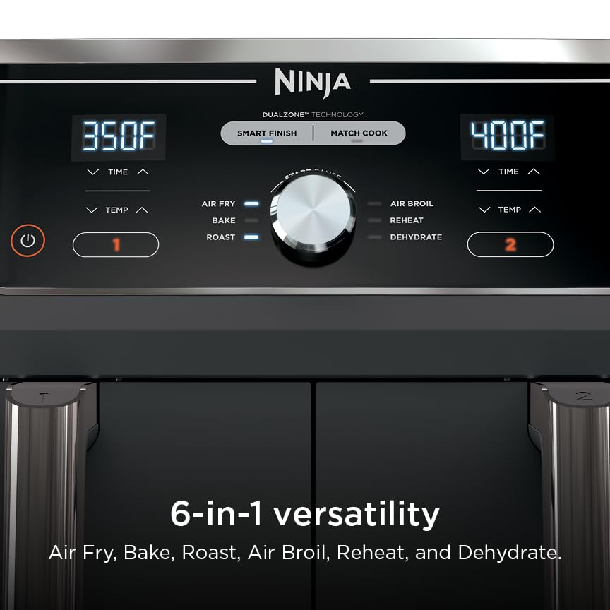 Amazon.com: Ninja DZ401 Foodi 10 Quart 6-in-1 DualZone XL 2-Basket